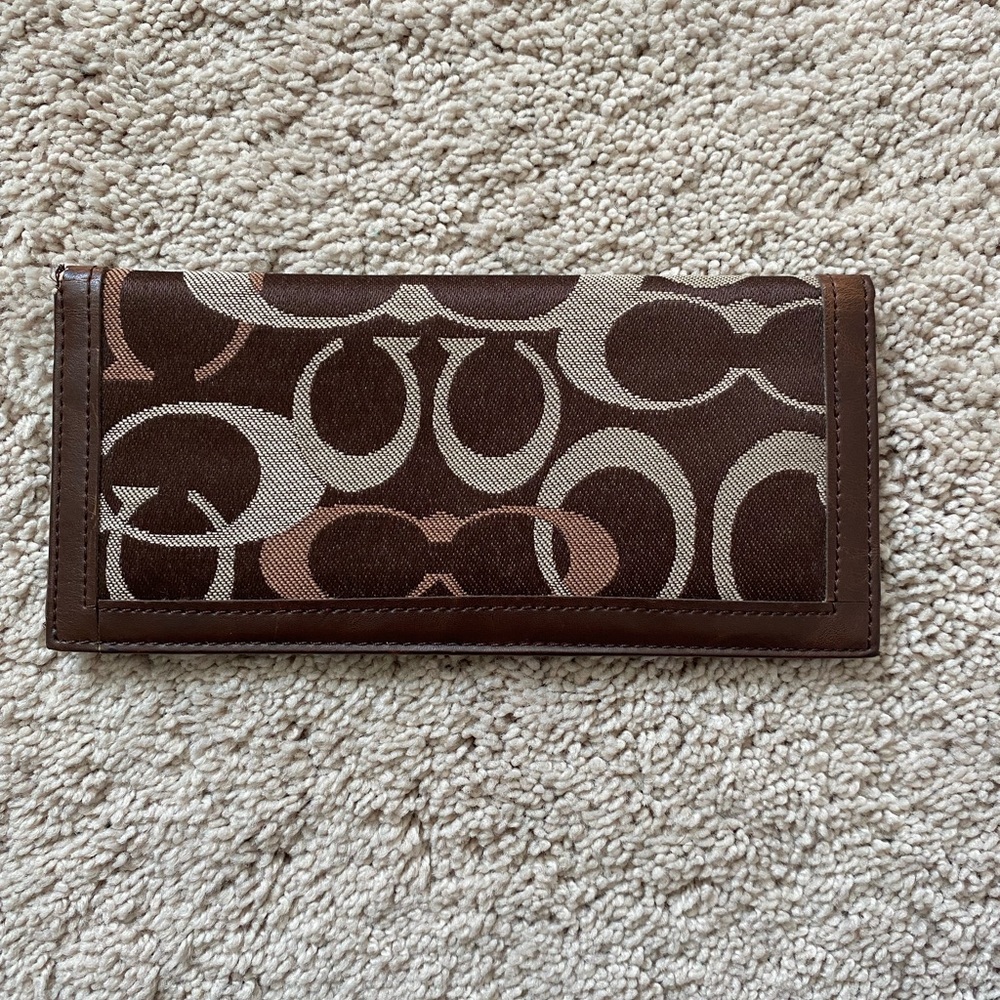 Coach checkbook cover